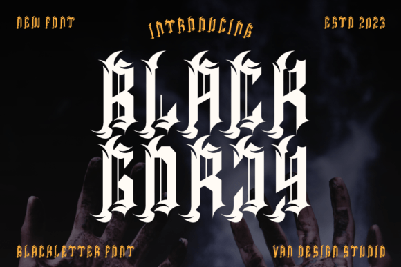 Black Gorjy: A Bold Blackletter Font for Marketers