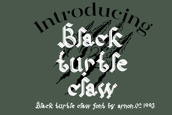 Black Turtle Claw: A Bold Font for Impactful Campaign Design