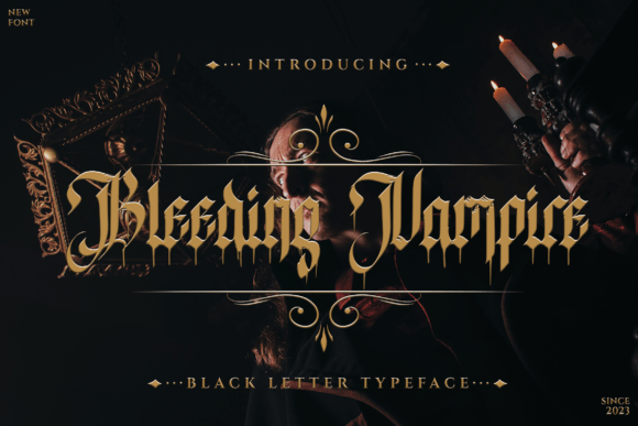 Bleeding Vampire: Bold Blackletter Font for Striking Campaign Typography