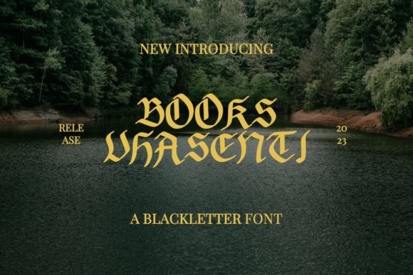Books Vhasenti: Bold Blackletter Font for Impactful Design