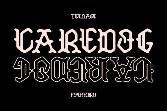 Caredog: A Bold Blackletter Font for Editorial Design and Digital Publishing