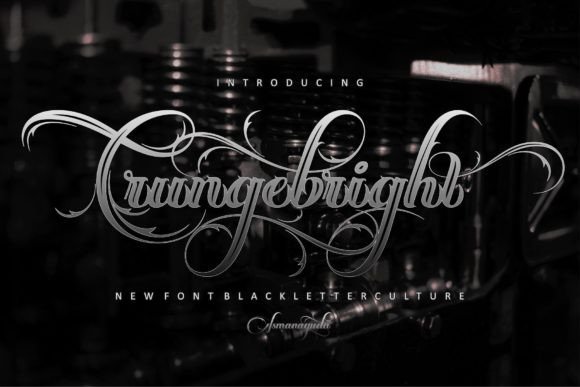 Crungebright: A Blackletter Script Font for Brand Identity
