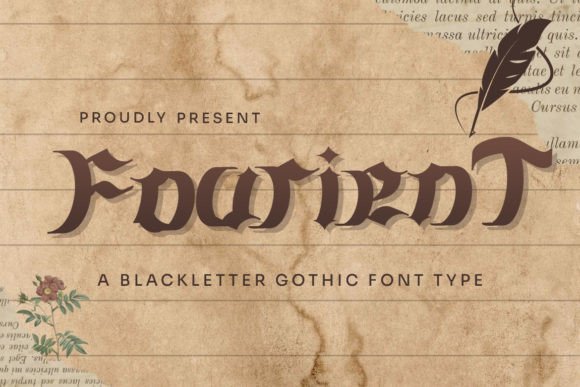 Fourient: A Stylish Blackletter Font for Bold Branding Projects
