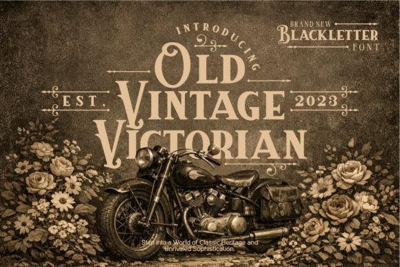 Old Vintage Victorian: A Charming Blackletter Font for Crafters & Sellers