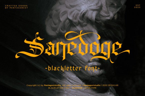 Sandoge: A Vintage Blackletter Typeface for Bold Marketing Designs