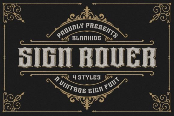 Sign Rover: A Bold Blackletter Font That Elevates Small Business Branding