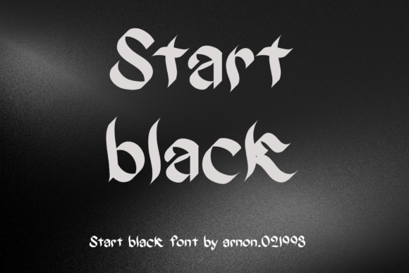 Start Black: A Bold Blackletter Font for Editorial Design and Publication Branding