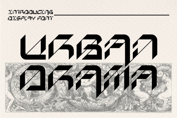 Urban Drama: A Bold Blackletter Font for Modern Marketing Designs