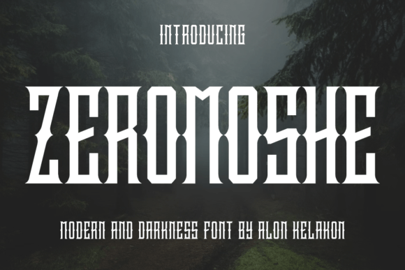 Zeromoshe: A Bold Blackletter Font for Editorial Design and Digital Publishing
